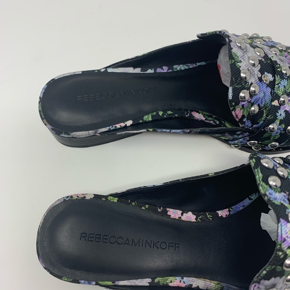 Rebecca Minkoff Milena Floral Studs Slide On Mules Shoes Women Size 7 Preppy - Picture 11 of 14